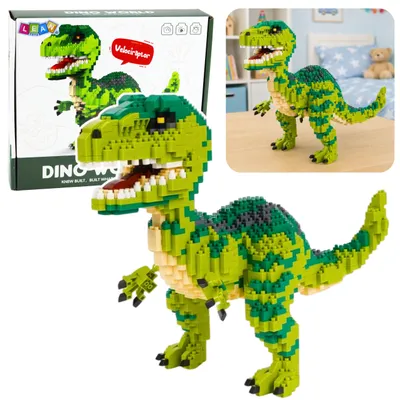 Produktbild von Velociraptor Dinosaurier Bausteinset 3D-Figur 1457 Teile.