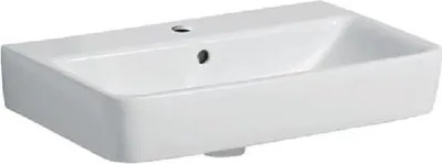 Produktbild von Geberit Selnova Compact - Waschbecken 600x370 mm, mit Überlauf, 1 Hahnloch, Weiß 501.511.00.7