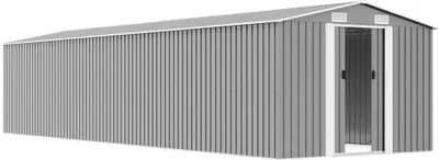 Produktbild von vidaXL Gerätehaus Grau 257x779x181 cm Verzinkter Stahl