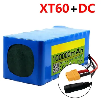 Produktbild von E-Scooter Akku - Li-Ion 18650 10S4P - 36 V - 100 Ah (100000 mAh) - XT60-Stecker - DC-Ladebuchse - XT60-DC