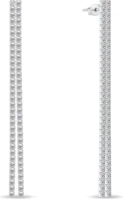 Produktbild von Lange Silberohrringe mit Zirkonen EA948W