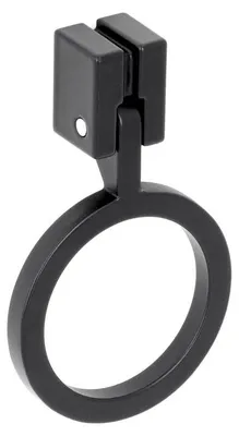 Image de Poignée pour meubles en zamac L 45 mm Vernis noir mat Lot de 6