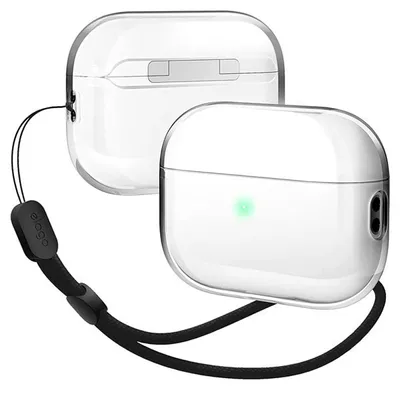 Zdjęcie produktu dla Przezroczyste etui Elago z nylonową smyczą do słuchawek AirPods Pro 2 Clear