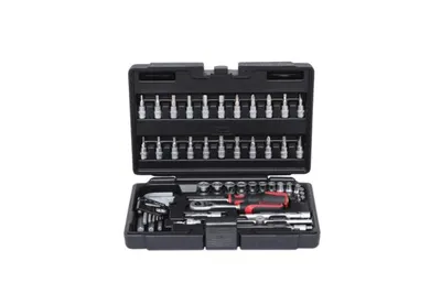 Produktbild von KS Tools 911.0651, Steckschlüssel-Satz, 1/4", 51 Kopf/Köpfe, Chrom-Vanadium-Stahl, 1,35 kg