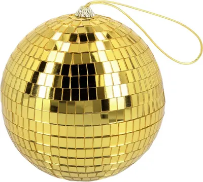 Obrázek produktu pro Zlatá disco koule – dekorace na disco párty, průměr 15 cm