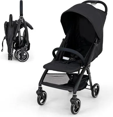 Productafbeelding van Opvouwbare Kinderwagen - Reisbuggy Wandelwagen - Baby Vervoeren - Met één hand inklapbaar - 15 kg - Zwart