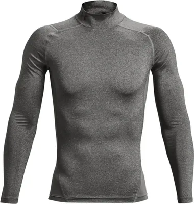 Produktbild von Under Armour Men's HeatGear® Armour Mock Long Sleeve - 1369606, Farbe:Dunkelgrau, Textil:M