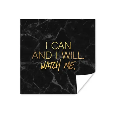 Produktbild von MuchoWow® Poster Zitate - Selbstvertrauen - Gold - Marmor 100x100 cm - Babyzimmer