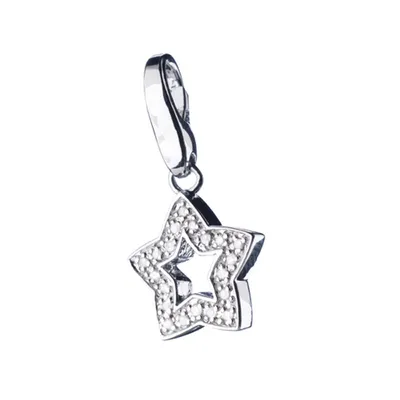Produktbild von Charm Giorgio Martello Milano Stern mit Zirkonia, Silber 925 Silber Onesize