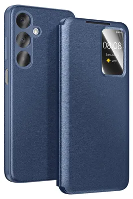Zdjęcie produktu dla Avizar, etui Smart View z przegródką na karty do Galaxy A37, granatowe