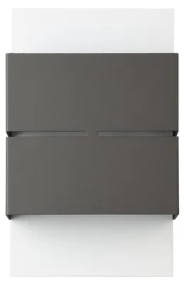 Imagen del producto de EGLO KIBEA, Lámpara de pared para exteriores, color antracita, blanco, acero galvanizado, IP44, ideal para entrada, garaje, jardín, terraza, con 2 bombillas