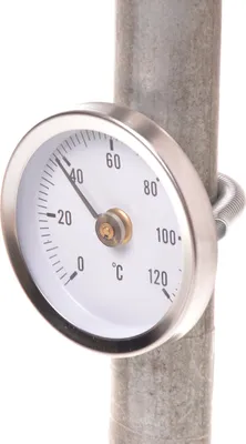 Immagine prodotto di Aqbau® Termometro a contatto Ø 63 mm 0-120° Termometro a quadrante Termometro per acqua calda Bimetallo