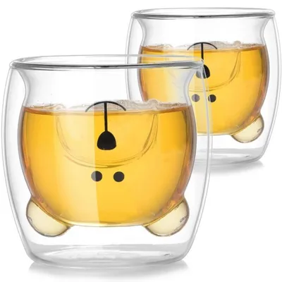 Image de Verres Thermiques 200 Ml Pour Café Et Thé « Ours » Lot De 2 Szk24Zestaw2