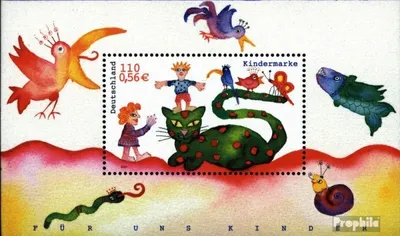 Produktbild von Briefmarken BRD (BR.Deutschland) 2001 Mi Block55 (kompl.Ausg.) postfrisch Für Kinder