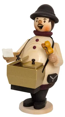 Produktbild von Drechslerei Kuhnert - Räuchermännchen Max als Bockwurstverkäufer - Größe ca. 16cm, für Räucherkerzen Größe M (Standard) - 33159