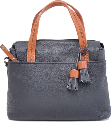 Produktbild von Berba - Leren handTasche Chamonix 125-199-07 Navy - Cognac