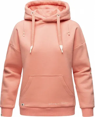 Produktbild von Navahoo Damen Sweatshirt Kapuzen Pullover Hoodie Pulli Sweater Zuckerbärchen Apricot Gr: 34 - XS