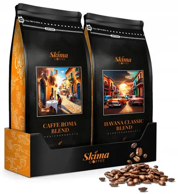 Immagine prodotto di Caffè in grani 2 x 1 kg CAFFE ROMA BLEND/HAVANA CLASSIC BLEND appena tostato + sottobicchiere