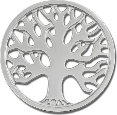 Zdjęcie produktu dla Amello Coins srebrna moneta ze stali nierdzewnej z wkładką 30 mm drzewo życia damska ESC502J
