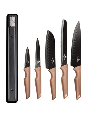 Produktbild von Berlinger Haus Küchenmesser Set BH-2697 mit magnetischer Halterung Rose Gold