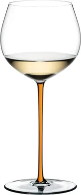 Image de Riedel Vorteilset 4 x 1 Stück RIEDEL Fatto A Mano Oaked Chardonnay Orange 4900/97O und 4 EKM Living Trinkhalme aus Edelstahl