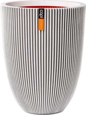 Produktbild von Capi Europe - Gefäß elegant niedrig Groove NL - Elfenbein - 46x58 - KGVI783