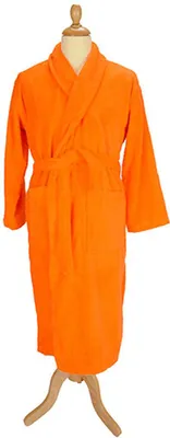 Produktbild von A&R 025.50 | Herren Bademantel mit Schalkragen / - Farbe: Bright Orange - Größe: S/M