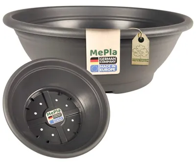 Produktbild von MePla - Pflanzschale mit Bodenloch ø 35 cm anthrazit