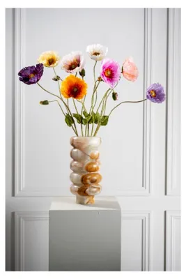 Produktbild von Kunstblume - Mohnzweig in Rosa 74 cm, 2 Stück