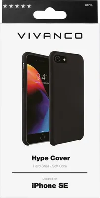 Produktbild von ViVanco™Hype, Cover, Apple, iPhone SE (2. Gen), iPhone 8, iPhone 7, iPhone 6s, 11,9 cm (4.7"), Schwarz