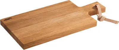 Produktbild von APS 751 Servierbrett SIMPLY WOOD aus geöltem Eichenholz, 27 x 17 x 2 cm, mit Aufhängeloch (Ø 1,5 cm) und Lederband