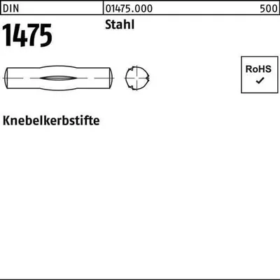 Produktbild von Reyher  Knebelkerbstifte DIN 1475 Stahl 4 x 20 014750000040020 (100 Stück)
