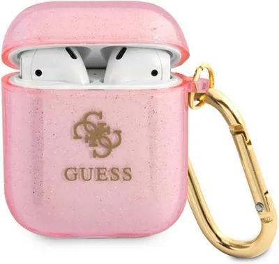 Produktbild von Guess GUA2UCG4GP AirPods decken die pink/pink Glitter Collection ab