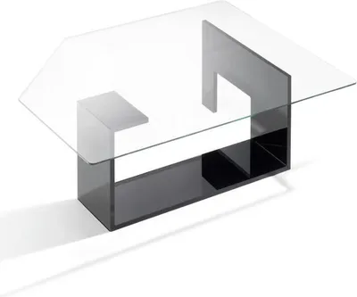 Produktbild von MiaMöbel Couchtisch 120x40x80 cm Modern Acryl Schwarz