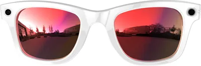 Produktbild von Smart-Brille mit hochauflösender Kamera, KI-Übersetzer, Unterstützung für Videoaufnahmen, Touch-Steuerung, weiße Brille