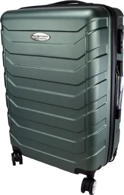 Produktbild von Hartschalenkoffer Kunststoff Reisekoffer Trolley mit Rollen 360° drehbar grün, Koffer (Typ):Dunkelgrün - 64 x 44 x 27 cm