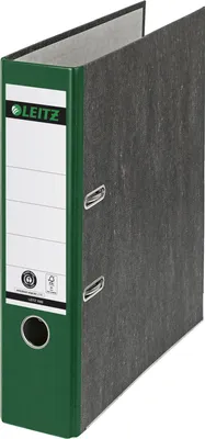 Produktbild von Leitz Plastic Lever Arch File A4 80mm 180°, A4, Karton, Grün, 600 Blätter, 8 cm, 81 mm