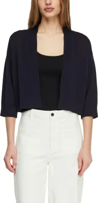 Produktbild von comma Bolero Strickjacke aus Feinstrick, verkürzt, mit V-Ausschnitt und 3/4-Ärmeln