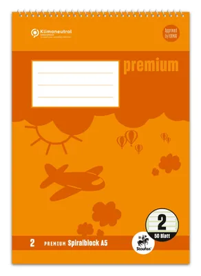 Produktbild von Staufen Spiralblock DIN A5 40 Blatt Lineatur 2