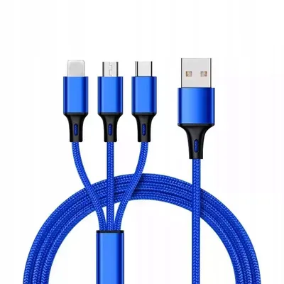Immagine prodotto di cAVO DI RICARICA 3 in 1 da MICRO TYPE-C a IPHONE USB-C 5A