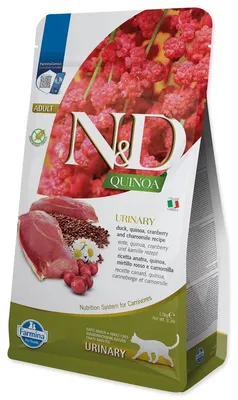 Zdjęcie produktu dla Farmina Pet Food N&D Quinoa, Dorosły, Kaczka, 1,5 kg, Nie zawiera ziarna, Nie zawiera aromatów żywnościowych, Zawiera przeciwutleniacze