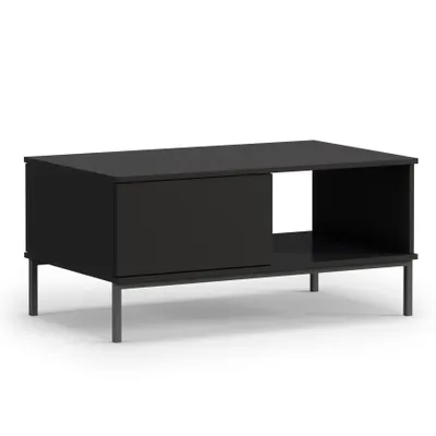 Image de AX LIVING Table de salon Queba QT02 - Largeur 100cm, Moderne Noir