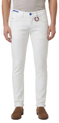 Produktbild von Tramarossa Leonardo 5-P Hose weiß einfarbig Slim Fit Denim
