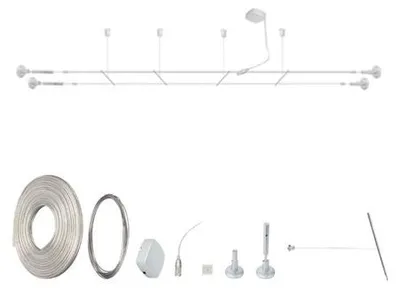 Obrázek produktu pro Paulmann Wire System HighWire Duo Basissystem II 8m max.1000/3000W Chrom matt 230V Metall/Kunststoff
