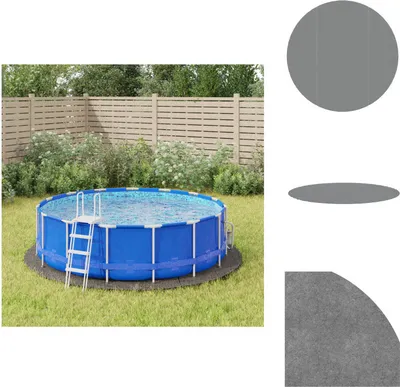 Produktbild von vidaXL Pool-Bodentuch Hellgrau Ø366 cm Polyester Geotextil -  Poolabdeckungen & -unterlagen