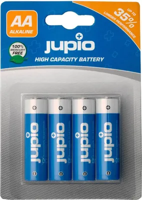 Produktbild von Jupio AA Alkaline Batterien, LR6, 1,5V, nicht wiederaufladbar, blau