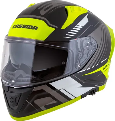 Produktbild von Integralhelm Schutzhelm Quadhelm Cassida AERO DROME black yellow fluo Größe L