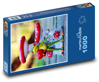 Zdjęcie produktu dla Puzzle 1000 Żaba wśród grzybów - martinpuzzle
