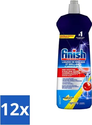 Produktbild von Finish - Geschirrspülmittel - Klarspüler Zitrone - Glanz & Trocknungsergebnis - 170 Spülungen - Vorteilspack - 12 Stücke