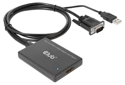 Produktbild von Club3D Adapter VGA + USB-A > HDMI       0,6m     St/Bu retail